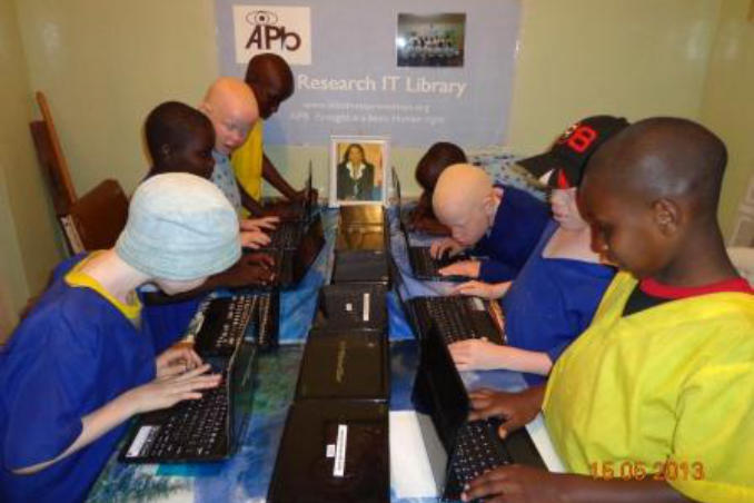 picture of Students in IT Library in Kenya