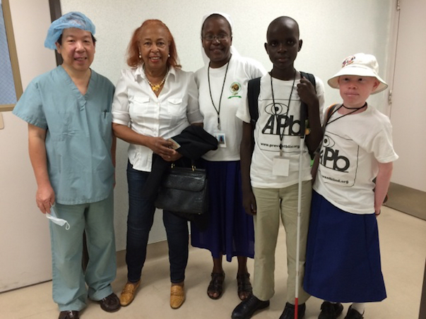 picture of Humanitarian DR. Quon provides free Eye exams for Kenya Kids