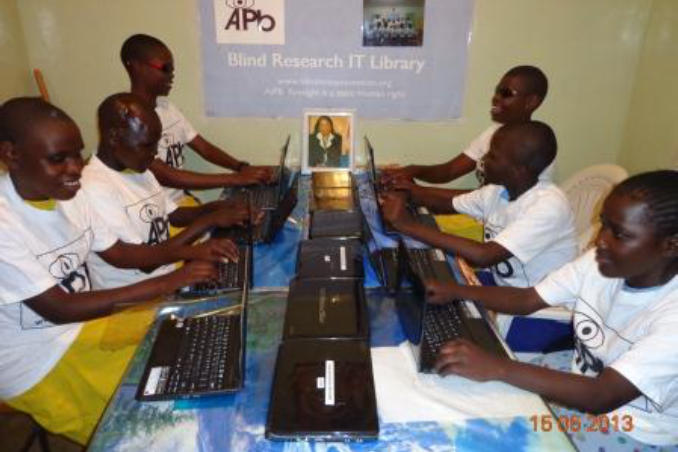 picture of Kenya Girl students express joy at learning computer skills